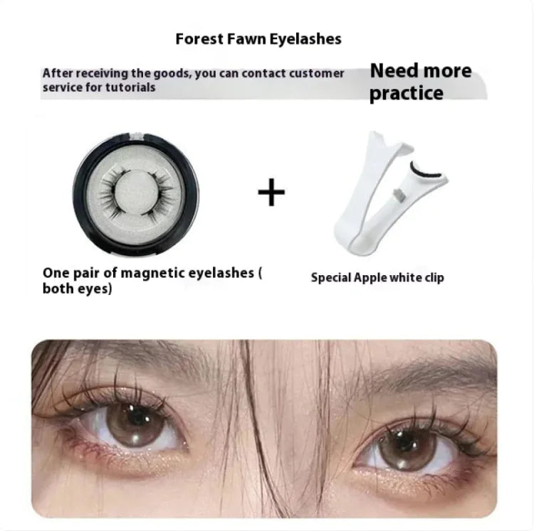 Natural Lash Curler with Reusable Glue-Free False Lashes